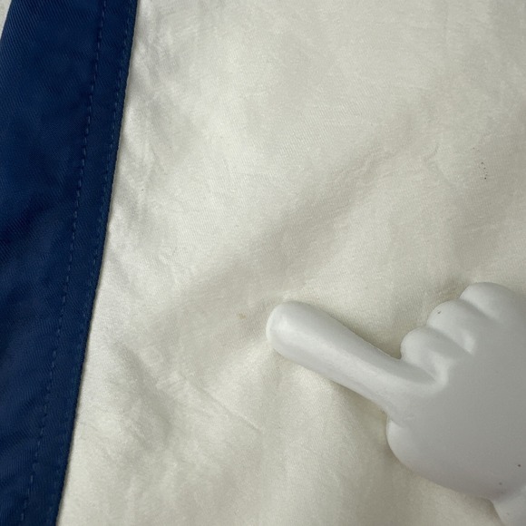 New Vintage Nike Court Tennis Jacket Track Top Medium White Blue Y2K 2000s FLAW* - Picture 8 of 16